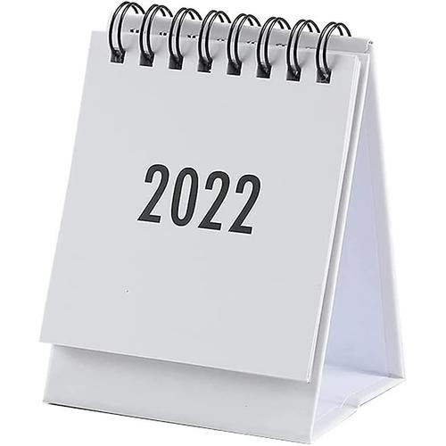 Calendrier De Bureau 2022, Mini Calendrier, Anneau Métallique, Reliure À Double Fil, Calendrier Portable Pour La Maison, Le Bureau, L'école, Calendrier Mensuel