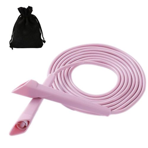 Corde À Sauter De Remise En Forme | Câble Réglable Sans Enchevêtrement Et Poignées Étendues | Entraînement D'endurance Rose
