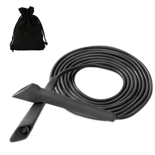 Corde À Sauter De Remise En Forme | Câble Réglable Sans Enchevêtrement Et Poignées Étendues | Entraînement D'endurance Noir