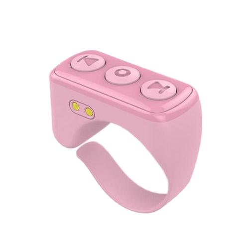 Tik Tok Bluetooth Télécommande Page Turner Pour Ipad Téléphone Caméra Obturateur À Distance Bouton Selfie Rose