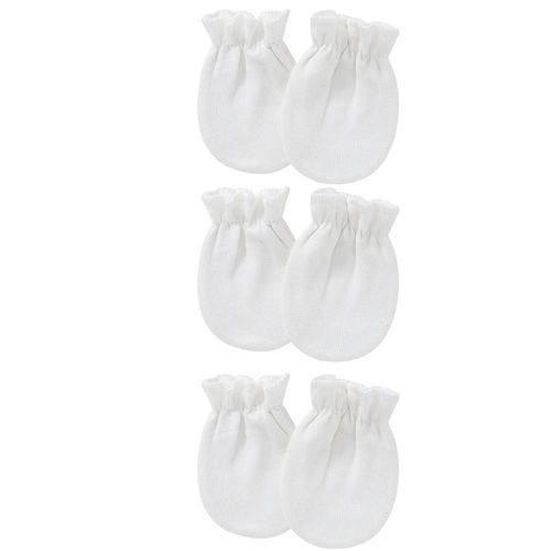 Gants Nouveau-Nés Pour Éviter De Gratter Le Visage Blanc