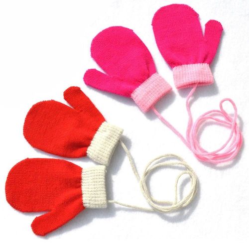 Gants Chauds En Tricot Pour Enfants En Hiver, Petits Gants Pour Suspendre Le Cou