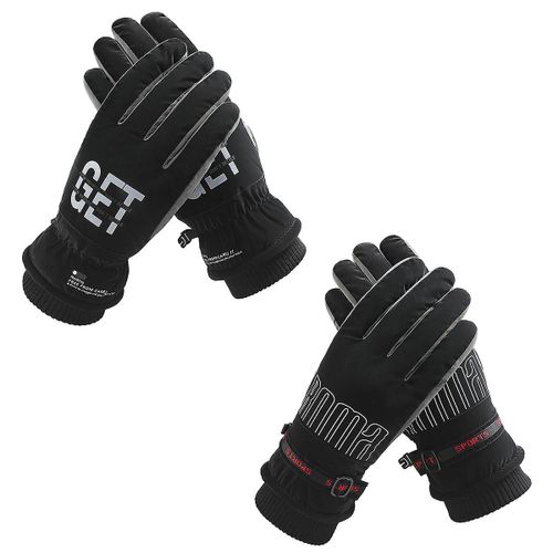 Paires De Gants D'hiver Imperméables Coupe-Vent Pour Hommes Et Femmes ? Gants Chauds Pour Temps Froid, Doigts À Écran Tactile, Conduite, Vélo, Course À Pied