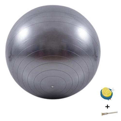 Ballon d'exercice anti-éclatement et antidérapant, ballon de Yoga, ballon de Fitness, ballon d'accouchement avec pompe rapide, 65cm, gris