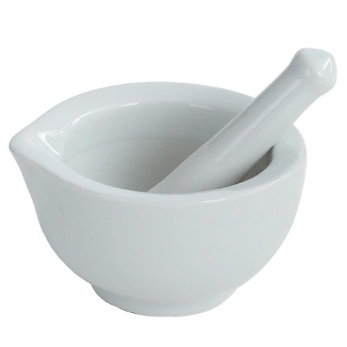 Mortier Et Pilon En Porcelaine, Broyeur D'herbes En Céramique, Ensemble De Broyeur De Pilules, Passe Au Lave-Vaisselle