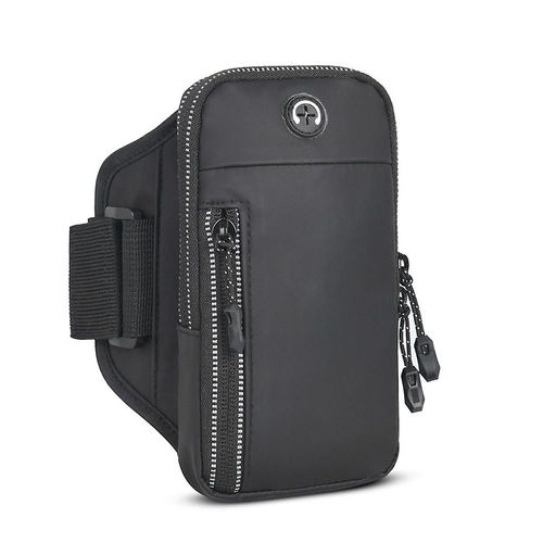 Sac De Bras De Téléphone Portable De Sports De Plein Air De Fibre De Polyester Pour Les Hommes Et Les Femmes En Cours D'exécution Sac De Téléphone Portable De Fitness Noir