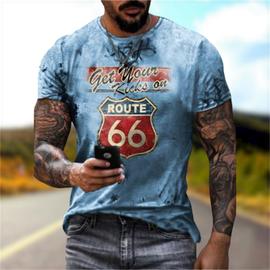 T-shirt pour homme Route 66 Vintage