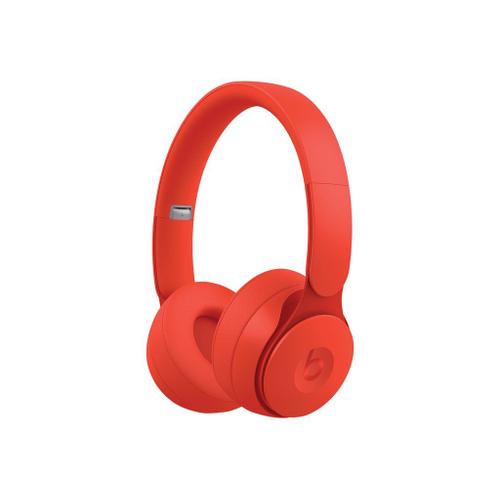 Beats Solo Pro - Collection More Matte - écouteurs avec micro - sur-oreille - Bluetooth - sans fil - Suppresseur de bruit actif - rouge