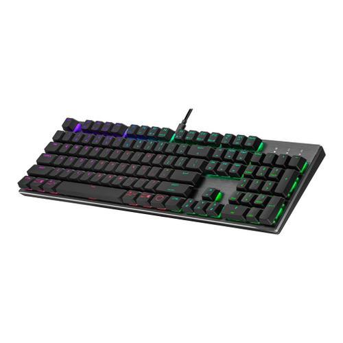 Cooler Master SK652 - Clavier - backlit - USB - Français - commutateur : TTC Low Profile Red - bronze