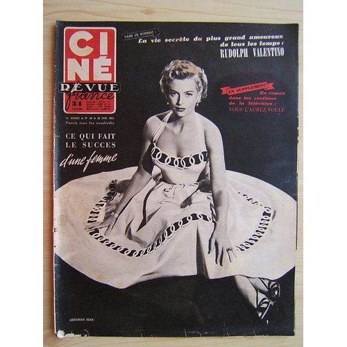 Ciné Revue  N° 26 : Du 26 Juin 1953 - Deborah Kerr - Marlon Brando - Giselle Pascal - Rudolph Valentino
