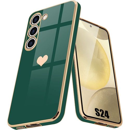 Coque Pour Samsung Galaxy S24 - Protection Tpu CUr Antichoc Anti-Rayure Souple Vert Nuit - E.F.Connection