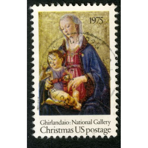 Timbre Oblitéré Us Postage, Ghirlandaio , National Gallery, Christmas 1975