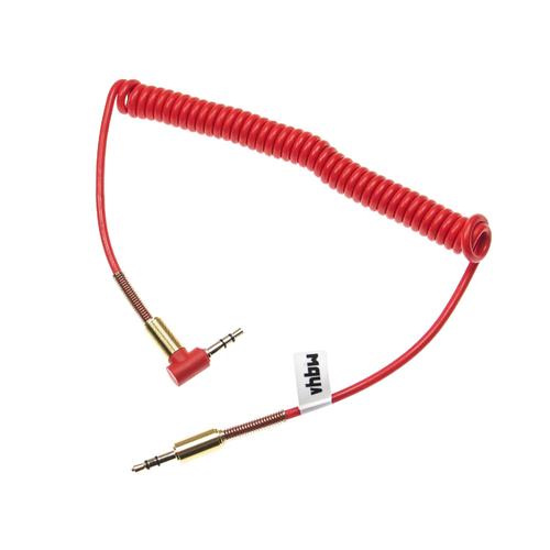 vhbw Adaptateur pour câble audio stéréo compatible avec Technics EAH-A800 casque - 3,5mm vers Jack 3,5 mm, doré, angle droit, or / rouge