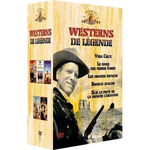 Westerns De Légende - Coffret 5 Dvd - Vera Cruz, Le Gang Des Frères James, Les Grands Espaces, Bronco Apache, Sur La Piste De La Grande Caravane