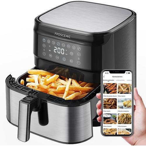 Proscenic T21 Friteuse à air, Friteuse sans huile, 5,5L AirFryer, écran LED tactile, Commande intelligente par APP&Alexa, 8 Programmes prédéfinis/ Multiples Recettes/Minuteur / Préchauffage