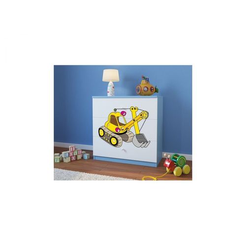 Commode Babydreams Bleue Excavatrice