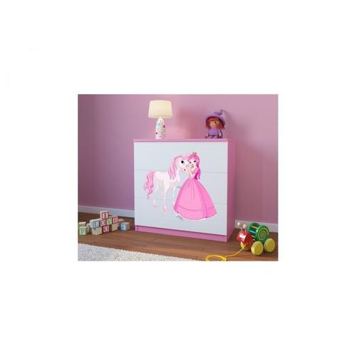 Commode Babydreams Rose Princesse Et Cheval