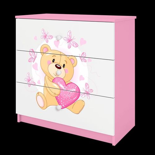 Commode Babydreams Rose Avec Papillons