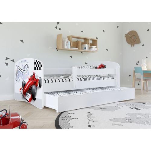 Lit Babydreams 2 Bleu Formula Un Tiroir Et Matelas Inclus 160/80