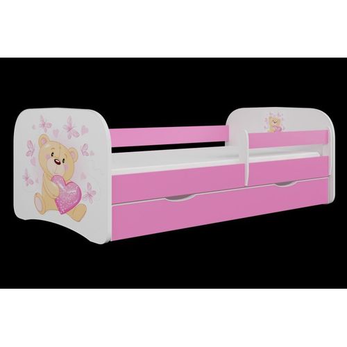 Lit Babydreams, Papillons Roses Avec Un Tiroir Matelas 140/70