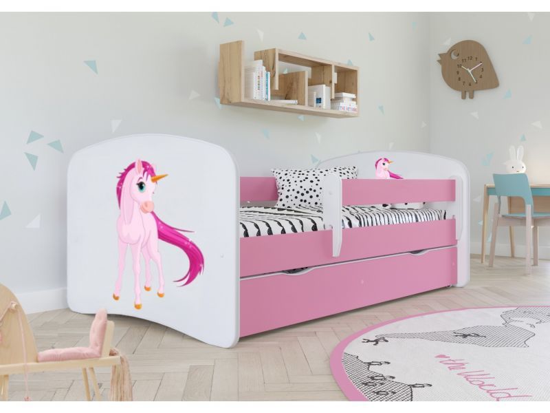 Lit Licorne Vert Babydreams Sans Tiroir, Matelas 140/70