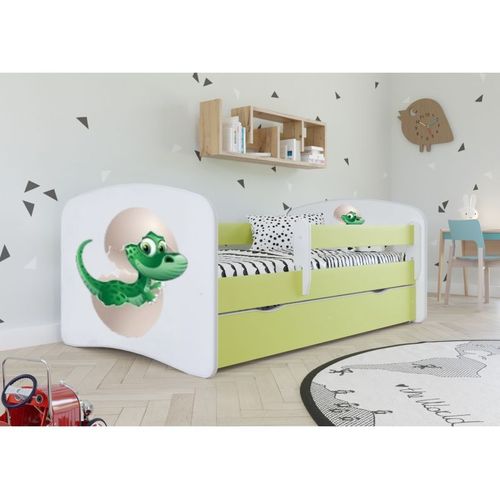 Lit Babydreams Petit Dinosaure Vert Sans Tiroir Sans Matelas 180/80