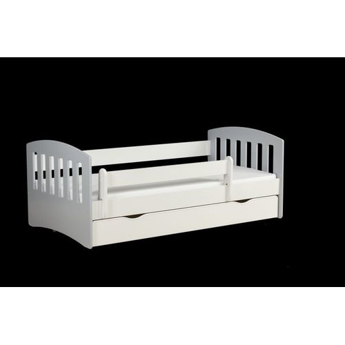 Lit Classique Mix 1, Gris, Sans Tiroir, Matelas 180/80