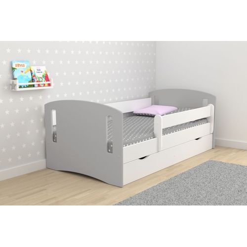 Lit Classique Mix 2, Gris, Sans Tiroir, Sans Matelas 180/80
