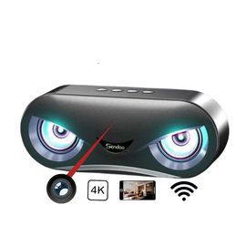 Enceinte Bluetooth caméra espion Ultra HD 4K WIFI avec LED