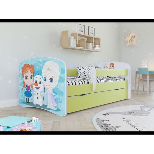 Lit Babydreams 2 Vert La Reine Des Neiges Tiroir Et Matelas Inclus 160/80