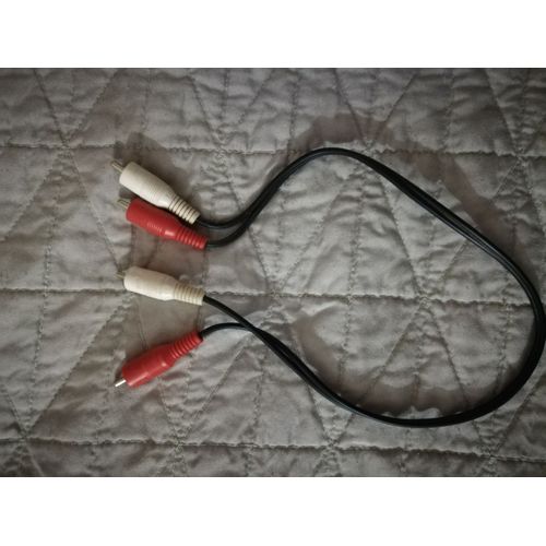 Cable 2 RCA mâles vers 2 RCA mâles de 45 cm