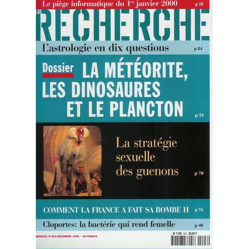 La Recherche N° 293 : La Météorite, Les Dinosaures Et Le Plancton