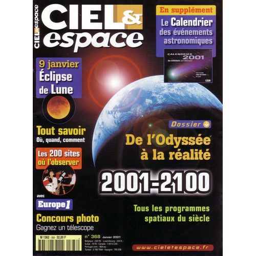 Ciel Et Espace N° 368 : Du 01-01-2001