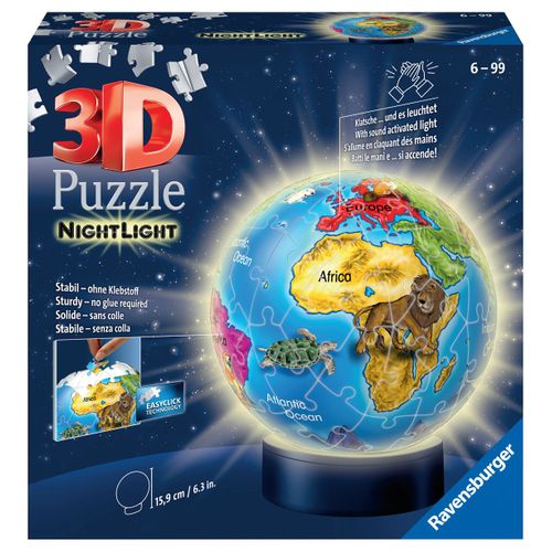 Puzzle Puzzle 3d Rond 72 P Illuminé - Globe