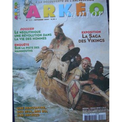 Arkéo Junior  N° 111 : La Saga Des Vikings