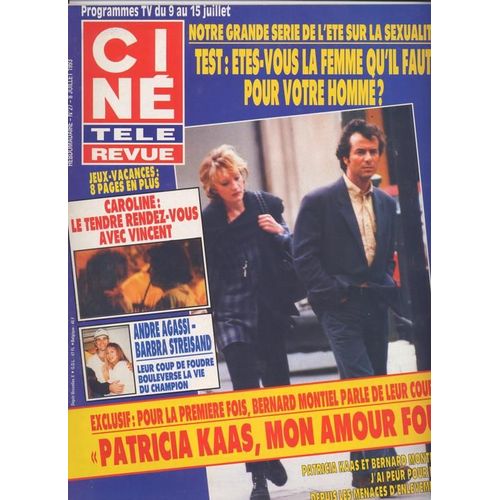 Ciné Télé Revue (Edition Belge) / 07-07-1993 N° 27 : Patricia Kaas (3p) - André Agassi (2p) - Julia Roberts (1p) - Jean Michel Jarre (1p) - Bruce Lee (2p)