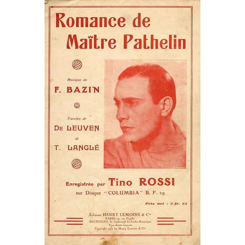 Tino Rossi "Romance De Maitre Pathelin"