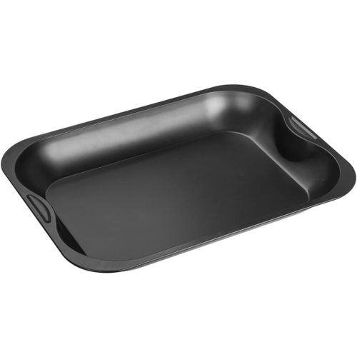 7212 Plat  Four Rectangulaire, Plat  Gratin De Ptes, Plat Rectangle, Plat  Four, Acier, Noir, 40 X 30 X 5 Cm[X865]