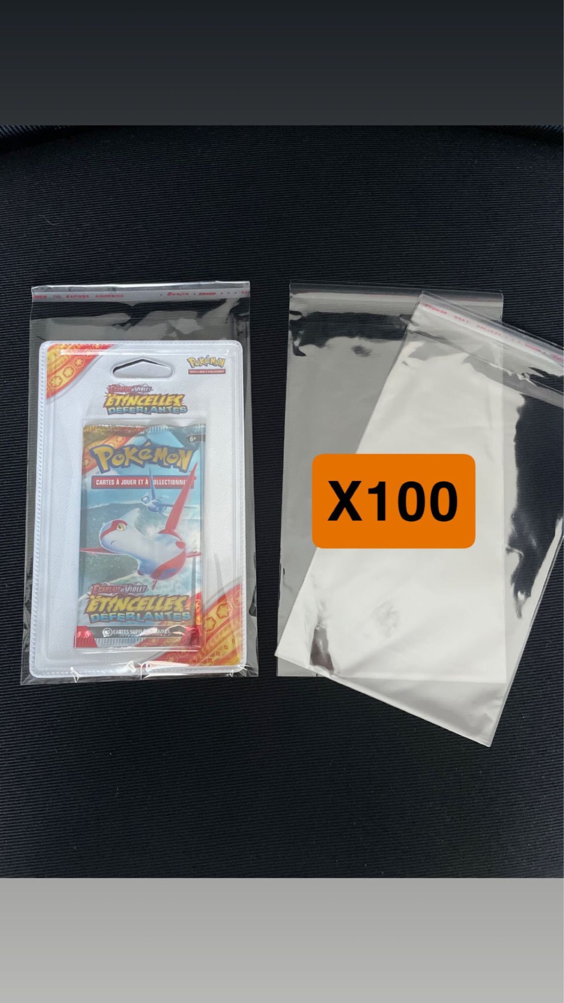 100 Protections Pour Booster Pokemon Sous Blister Plastique