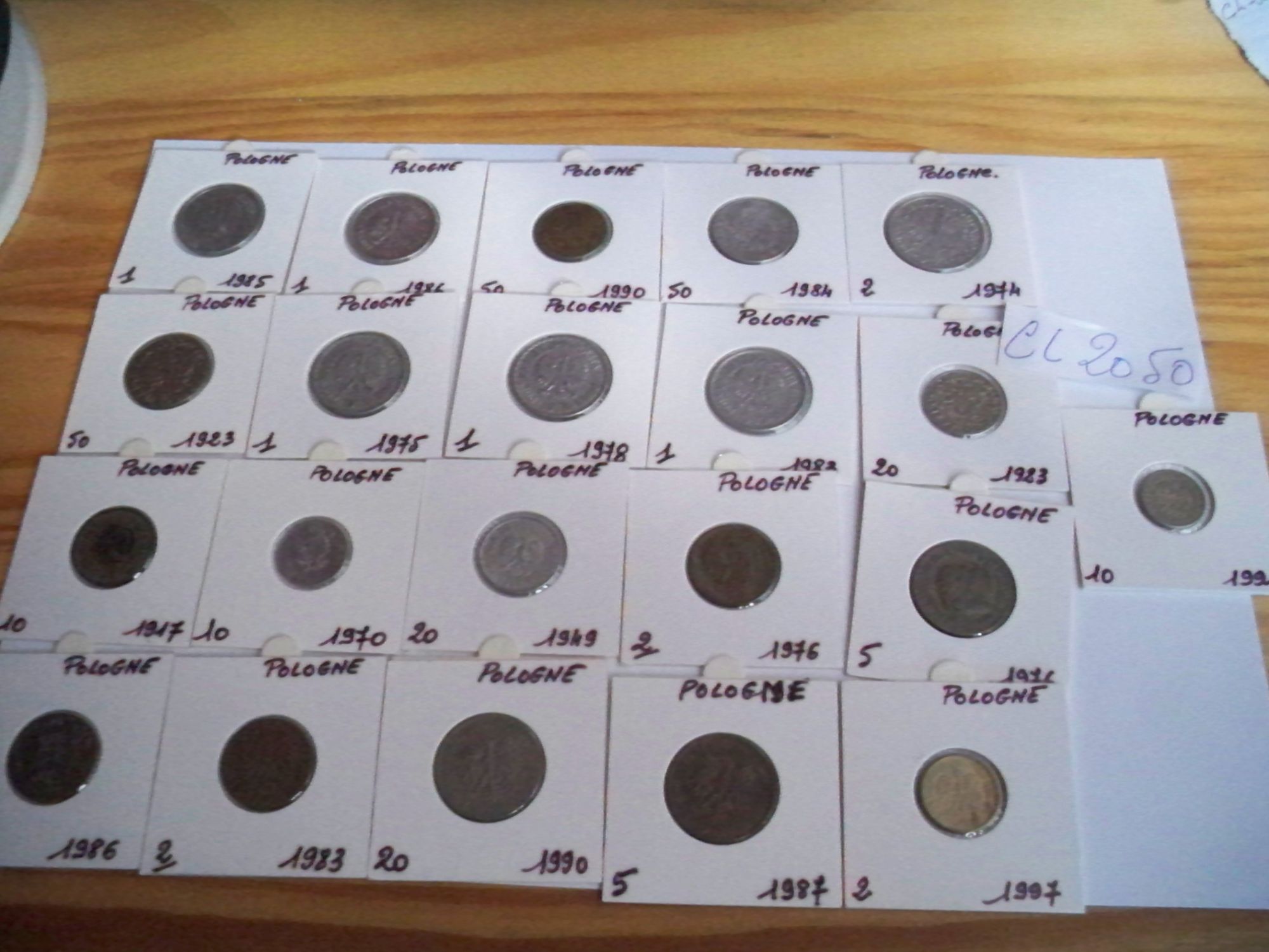 Cl2050 Lot De 21 Pieces De Pologne De 1917 A 1997