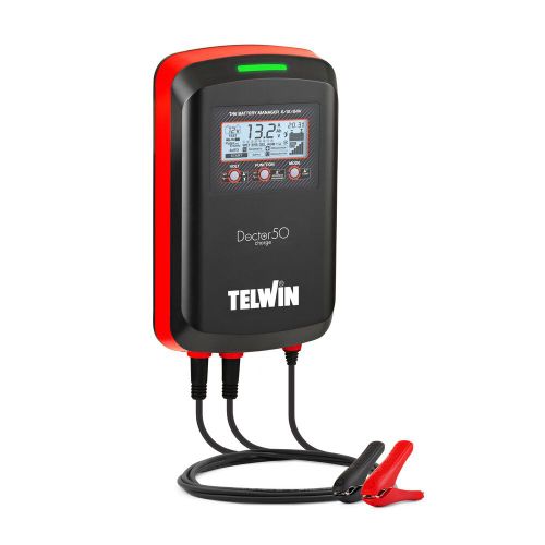 Chargeur batterie Telwin Doctor charge 50 6/12/24V 50A capacité 600Ah avec câble à pinces