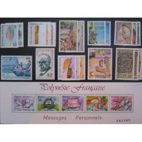 Polynésie - Série Complète Poste 1989 Neufs