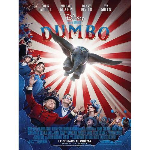 Dumbo / Walt Disney - Affiche Originale De Cinéma - Format 40x60 Cm - Un Film De Tim Burton Avec Colin Farrell, Michael Keaton, Danny Devito, Eva Green, Finley Hobbins, Nico Parker - Année 2019