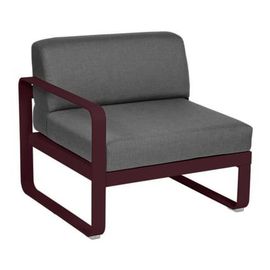 Fermob - Fauteuil Bellevie Module Gauche - B9 Cerise Noire - Gris Graphite - Rouge