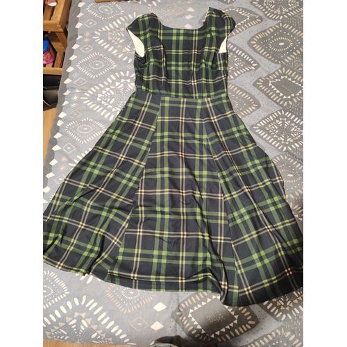 Dresstells Robe Verte Cocktail Mariage Vintage Casual Femme Col Rond Manches Courtes