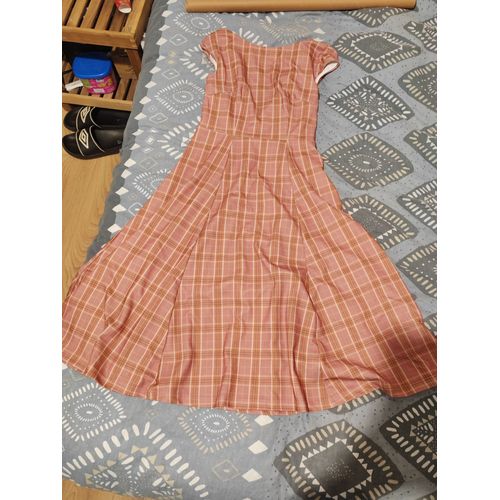 Dresstells Robe Rose Cocktail Mariage Vintage Casual Femme Col Rond Manches Courtes