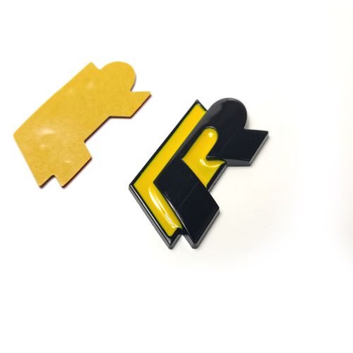 Emblème Logo Arrière Coffre Golf R , Rline Jaune Noir 55mm Pour Vw Golf R Polo Tiguan Jetta Scirocco