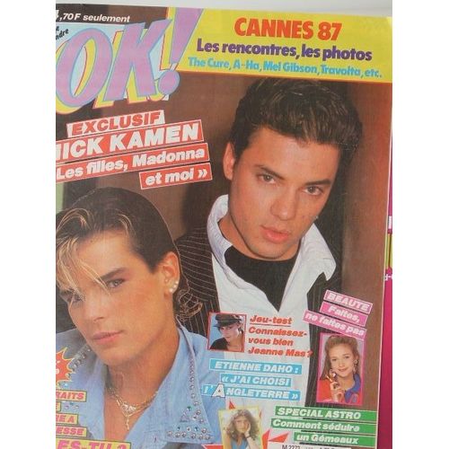 Ok Age Tendre  N° 593 : Nick Kamen/ Caroline Loeb/ Jeanne Mas/ Etienne Daho/ Christophe Lambert/ Johnny Logan/ Madonna/Elsa