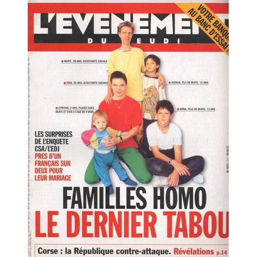L'évènement Du Jeudi / 18-06-1998  N° 711 : Stanley Kubrick (3,5p) - Jean Marc Barr (1,5p) - Familles Homo (15p)