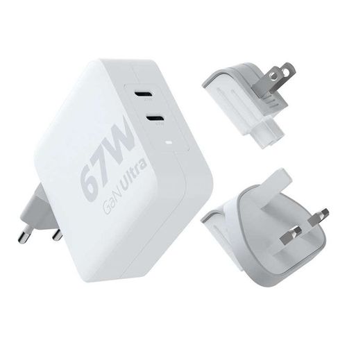 xtorm XVC2067 - Adaptateur secteur - câble, GaN - CA 100-240 V - 67 Watt - connecteurs de sortie : 2